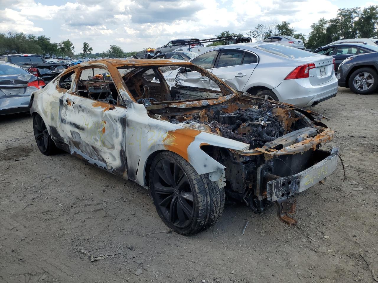 2017 Infiniti Q60 VIN JN1EV7EL1HM550205 Copart auction photo, burn damage thumbnail 4
