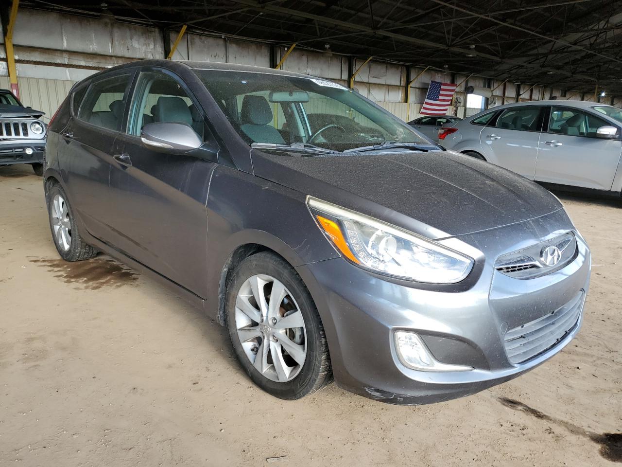 2014 Hyundai Accent VIN KMHCU5AE3EU175525 Copart auction photo, rear end damage thumbnail 4