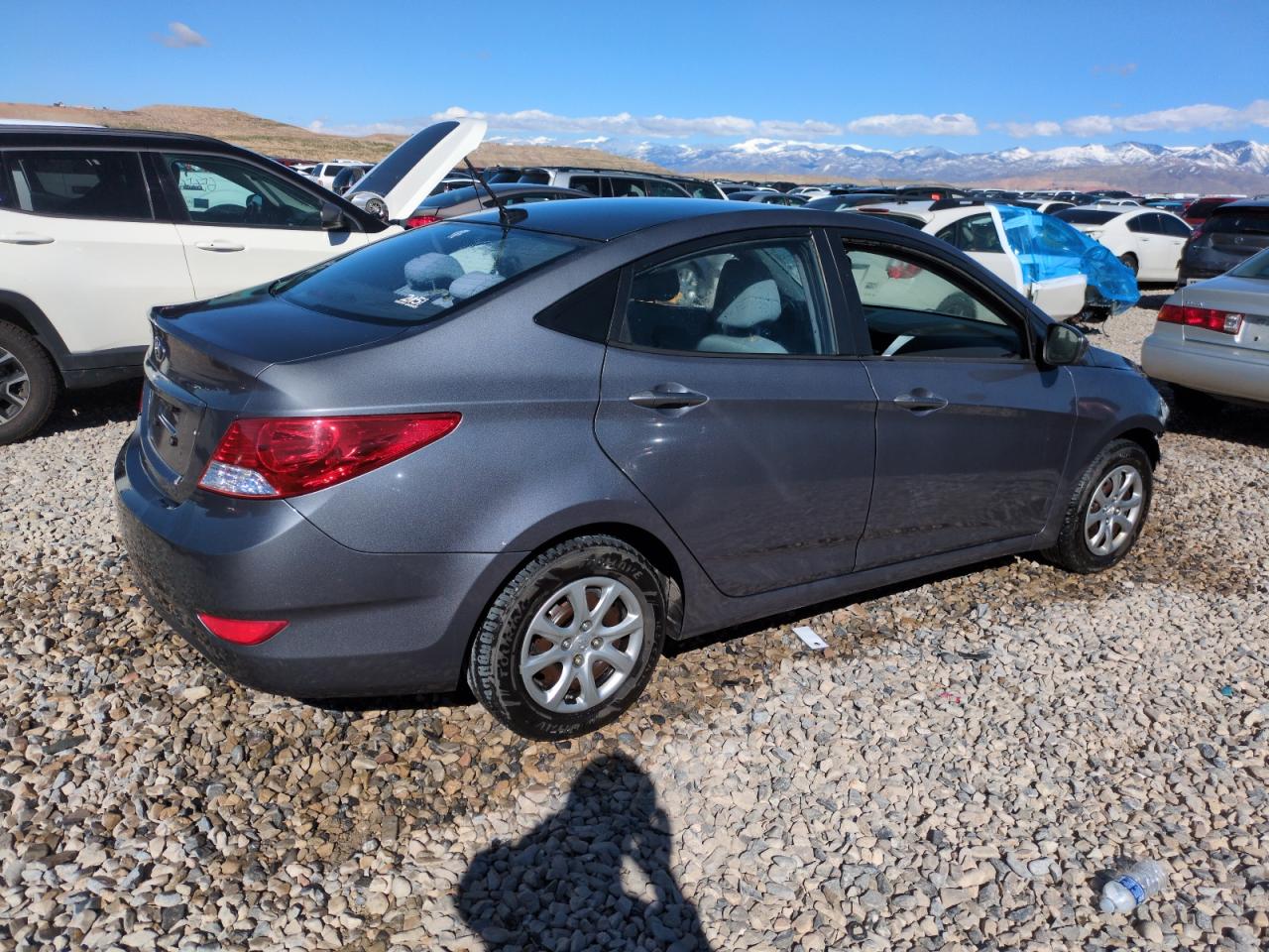 2013 Hyundai Accent VIN KMHCT4AE8DU554953 Copart auction photo, front end damage thumbnail 3