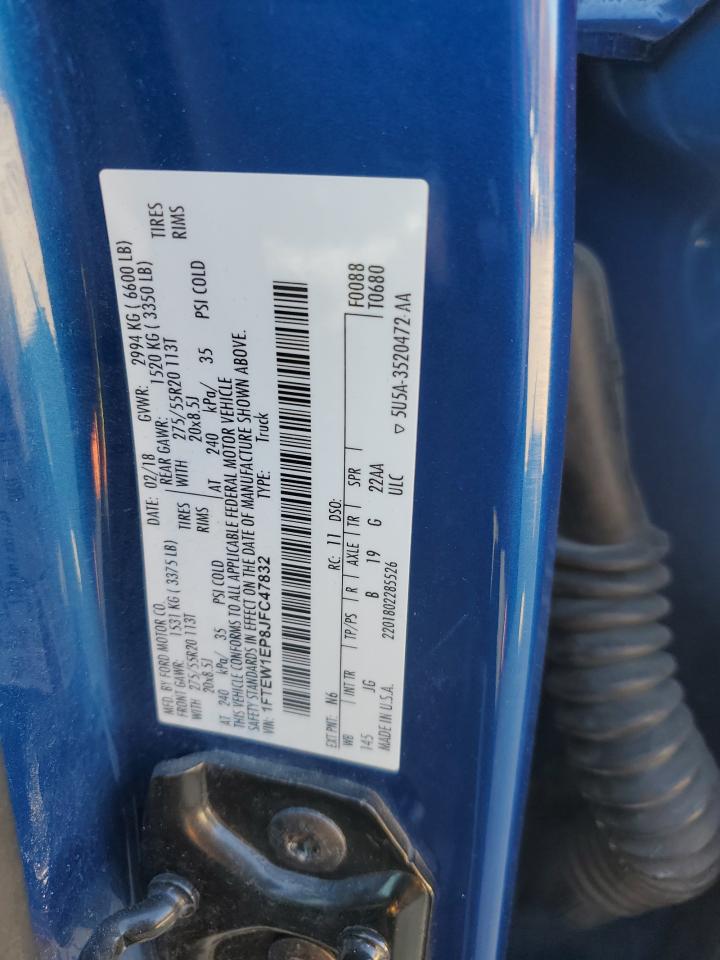 2018 Ford F-150 VIN 1FTEW1EP8JFC47832 Copart auction photo, front end damage thumbnail 15