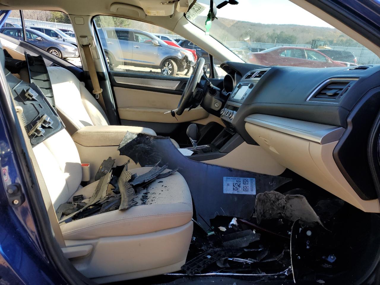 2017 Subaru Outback VIN 4S4BSAAC1H3282768 Copart auction photo, all over / undercarriage damage thumbnail 7
