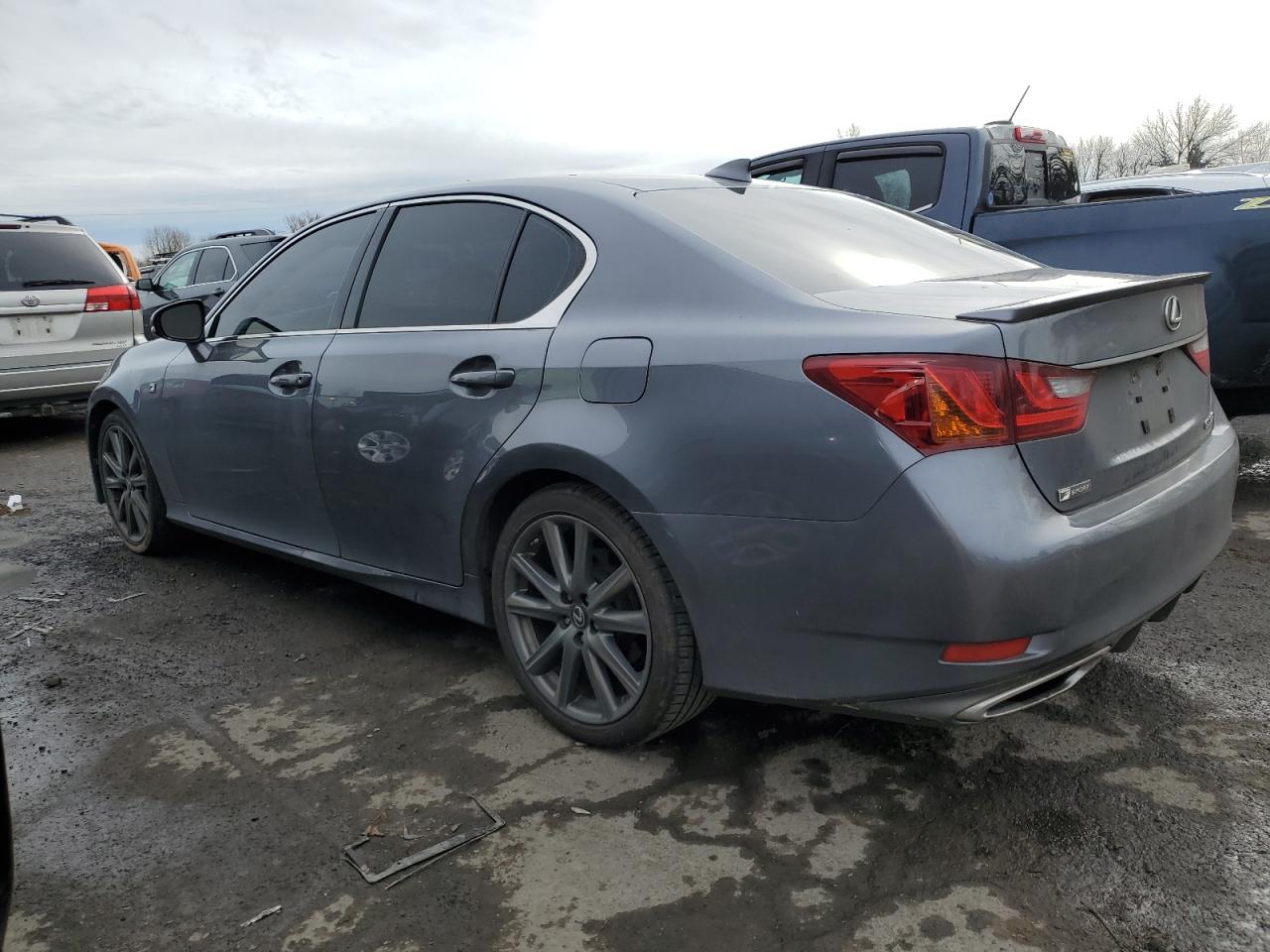 2015 Lexus GS VIN JTHBE1BL4FA003847 Copart auction photo, side / rear end damage thumbnail 2