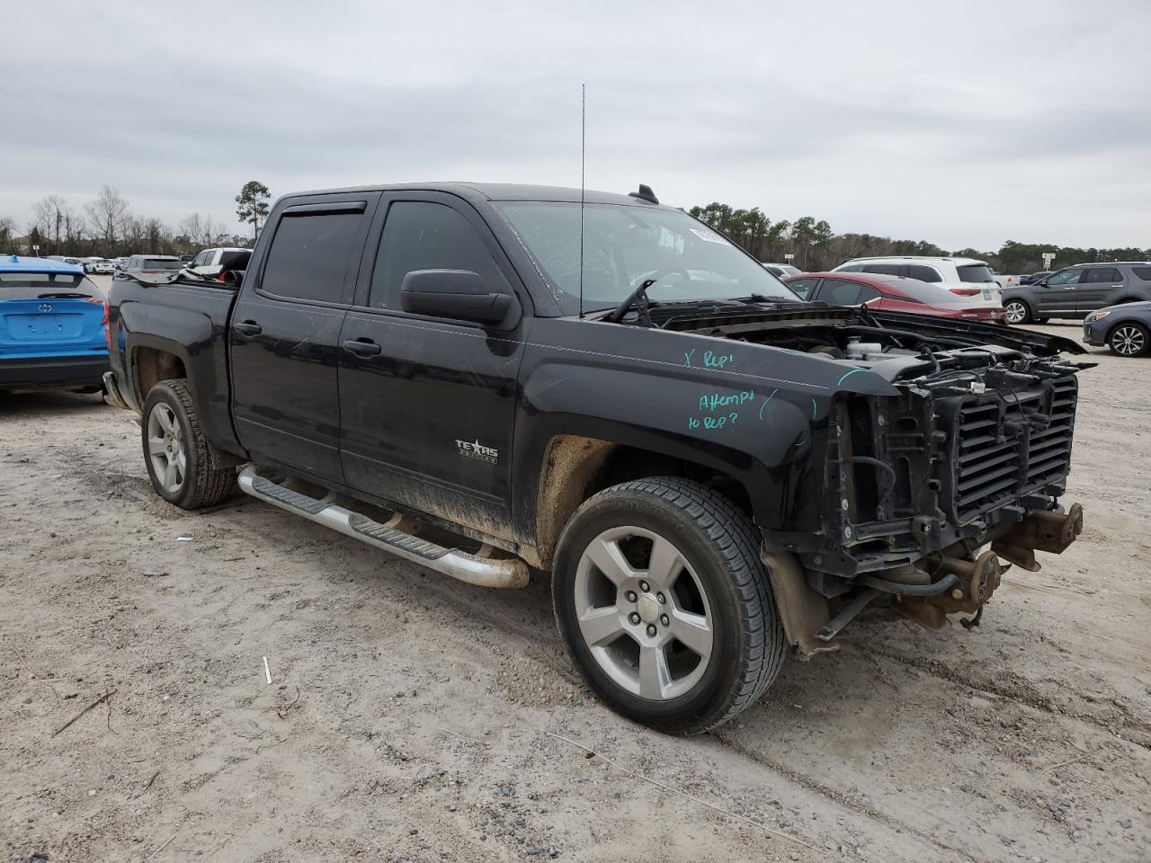 2018 Chevrolet Silverado VIN 3GCPCREC5JG468056 Copart auction photo, side / front end damage thumbnail 4