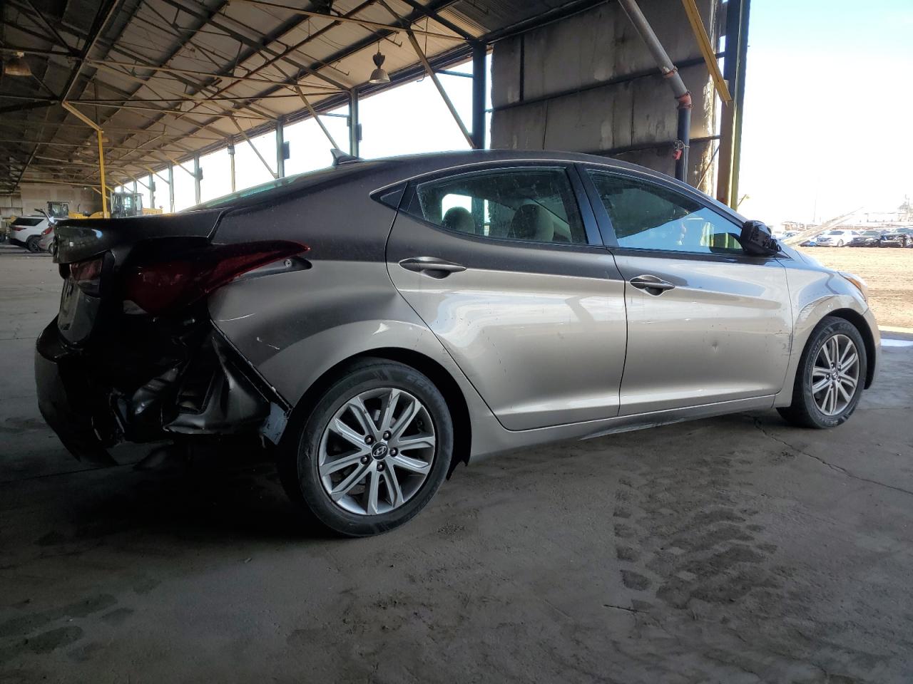 2014 Hyundai Elantra VIN 5NPDH4AE2EH461657 Copart auction photo, rear end / side damage thumbnail 3