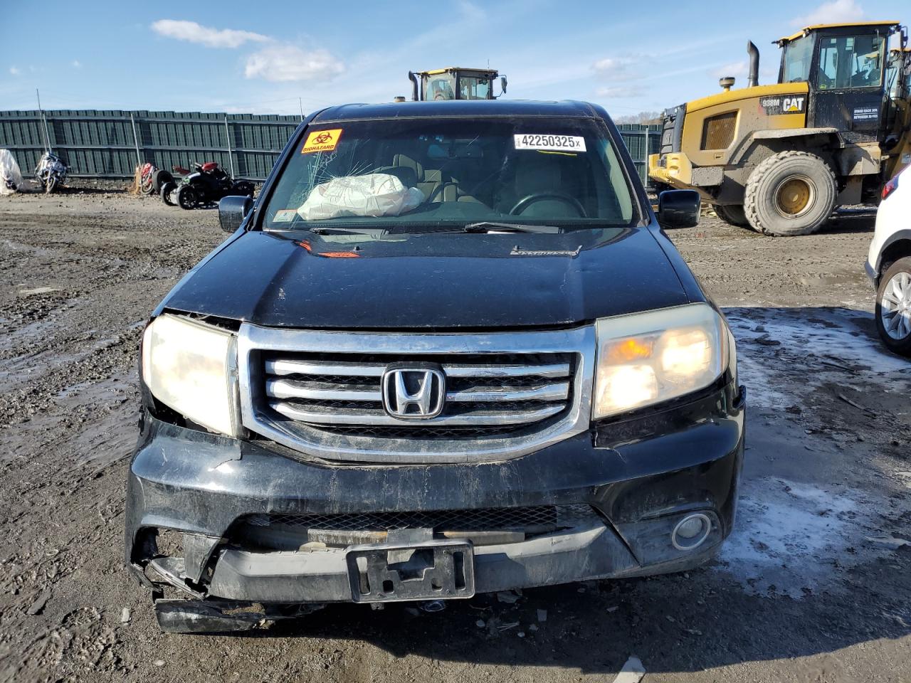 2012 Honda Pilot VIN 5FNYF4H77CB005308 Copart auction photo, front end / side damage thumbnail 5