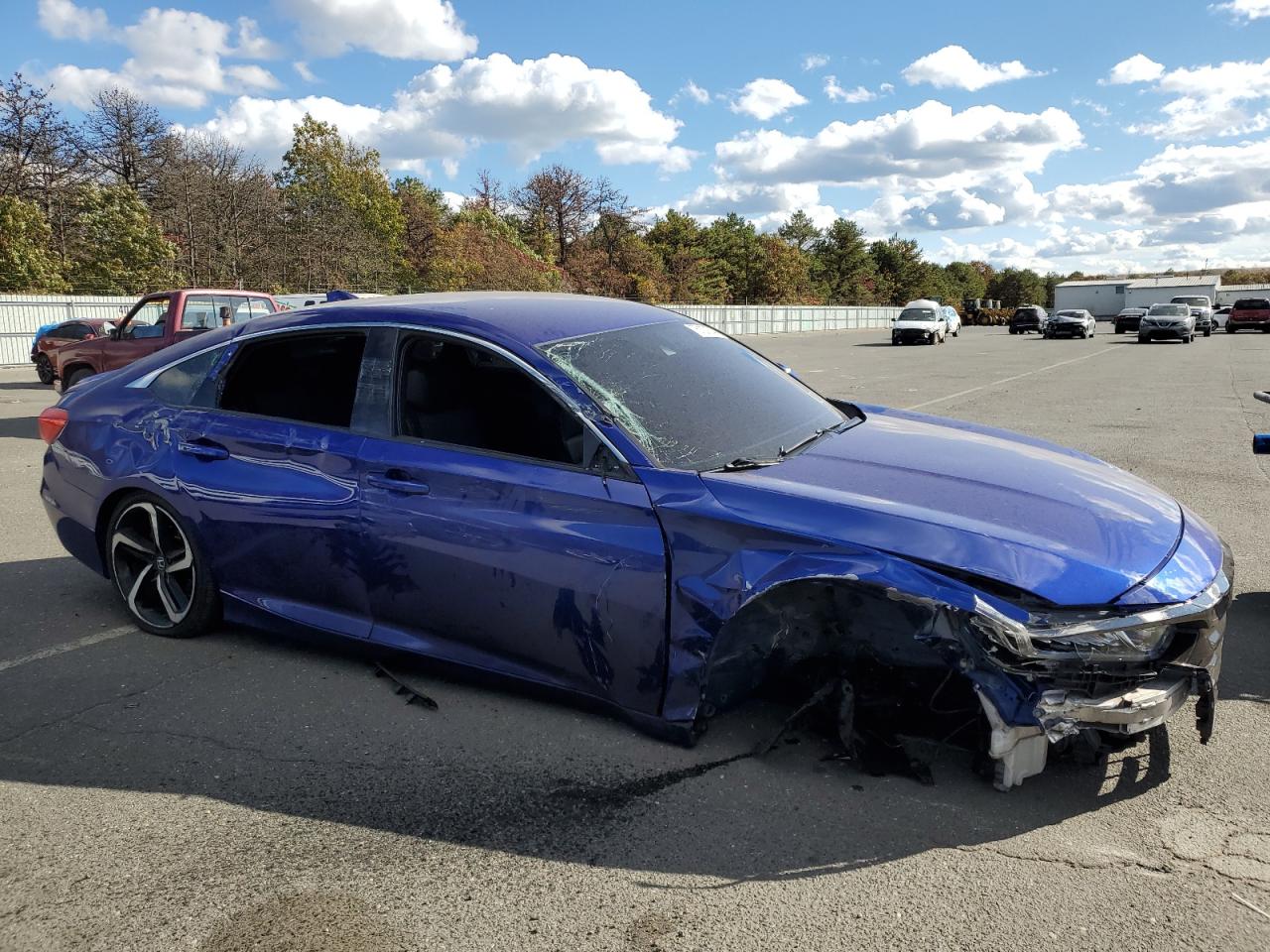 2018 Honda Accord VIN 1HGCV1F37JA253478 Copart auction photo, front end / side damage thumbnail 4
