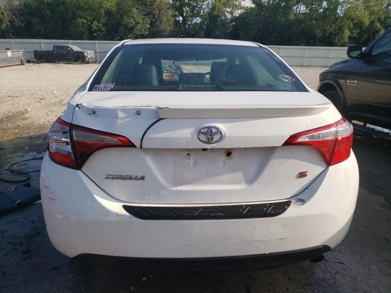2015 Toyota Corolla VIN 2T1BURHE2FC255183 Copart auction photo, rollover damage thumbnail 6