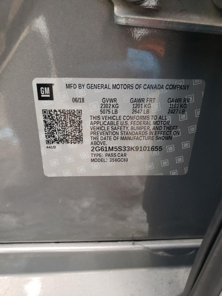 2019 Cadillac XTS VIN 2G61M5S33K9101655 Copart auction photo, side / rear end damage thumbnail 12