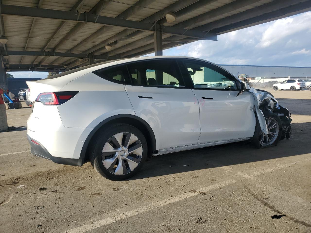 2021 Tesla Model Y VIN 5YJYGDEE7MF279223 Copart auction photo, front end damage thumbnail 3