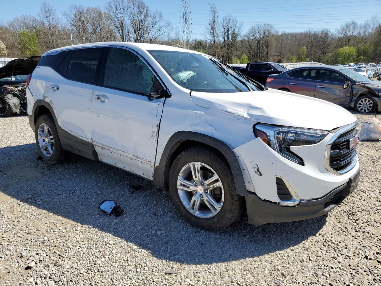2018 GMC Terrain VIN 3GKALMEV7JL250058 Copart auction photo, side damage thumbnail 4