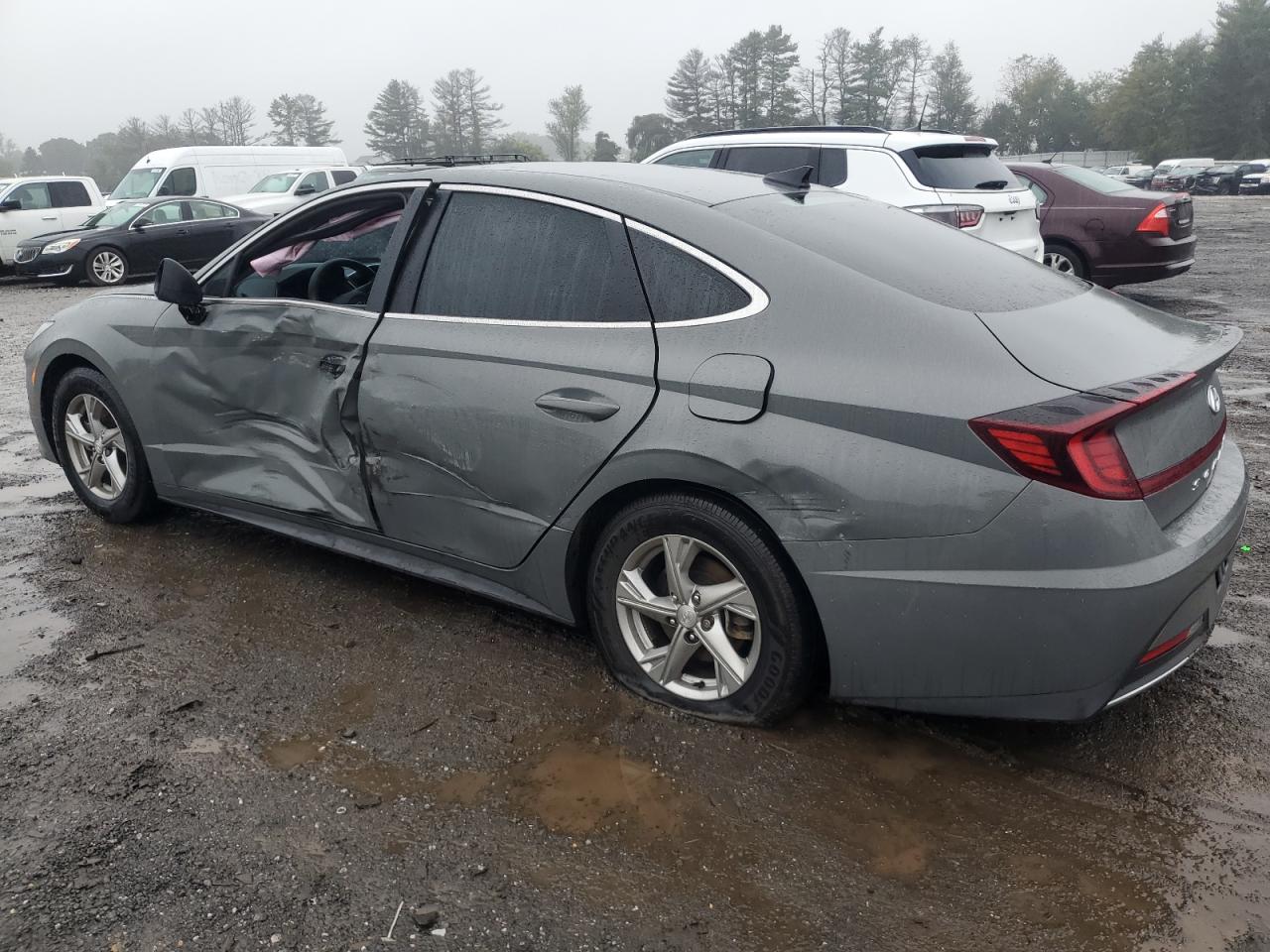 2020 Hyundai Sonata VIN 5NPEG4JA1LH060666 Copart auction photo, side / rear end damage thumbnail 2