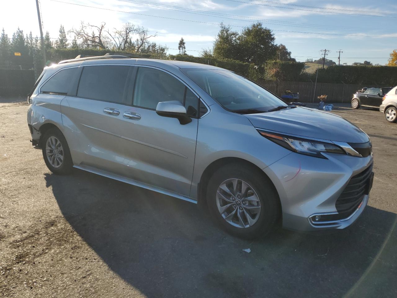 2022 Toyota Sienna VIN 5TDJSKFC9NS059662 Copart auction photo, rear end / side damage thumbnail 4