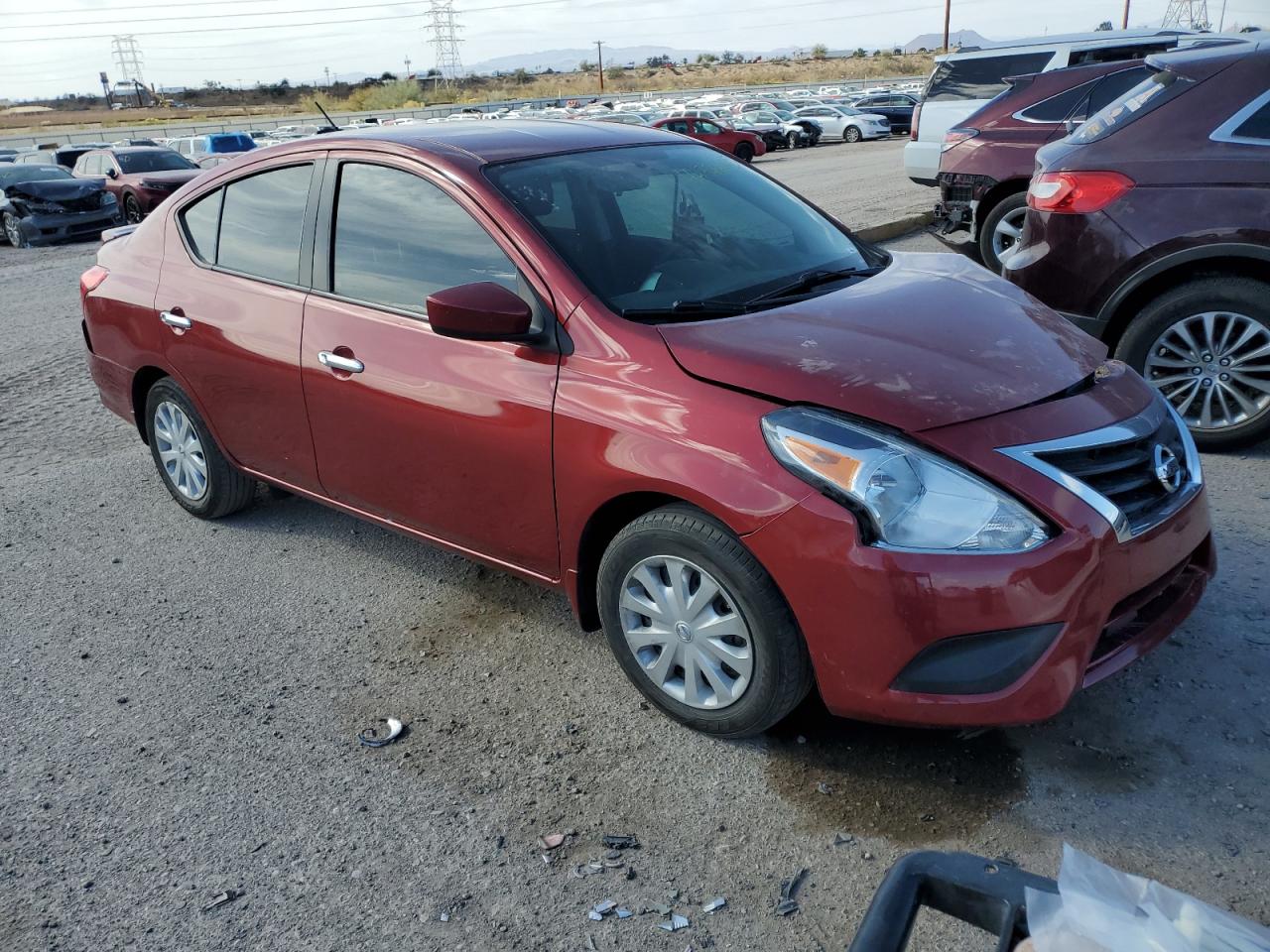 2019 Nissan Versa VIN 3N1CN7AP7KL816795 Copart auction photo, front end / undercarriage damage thumbnail 4