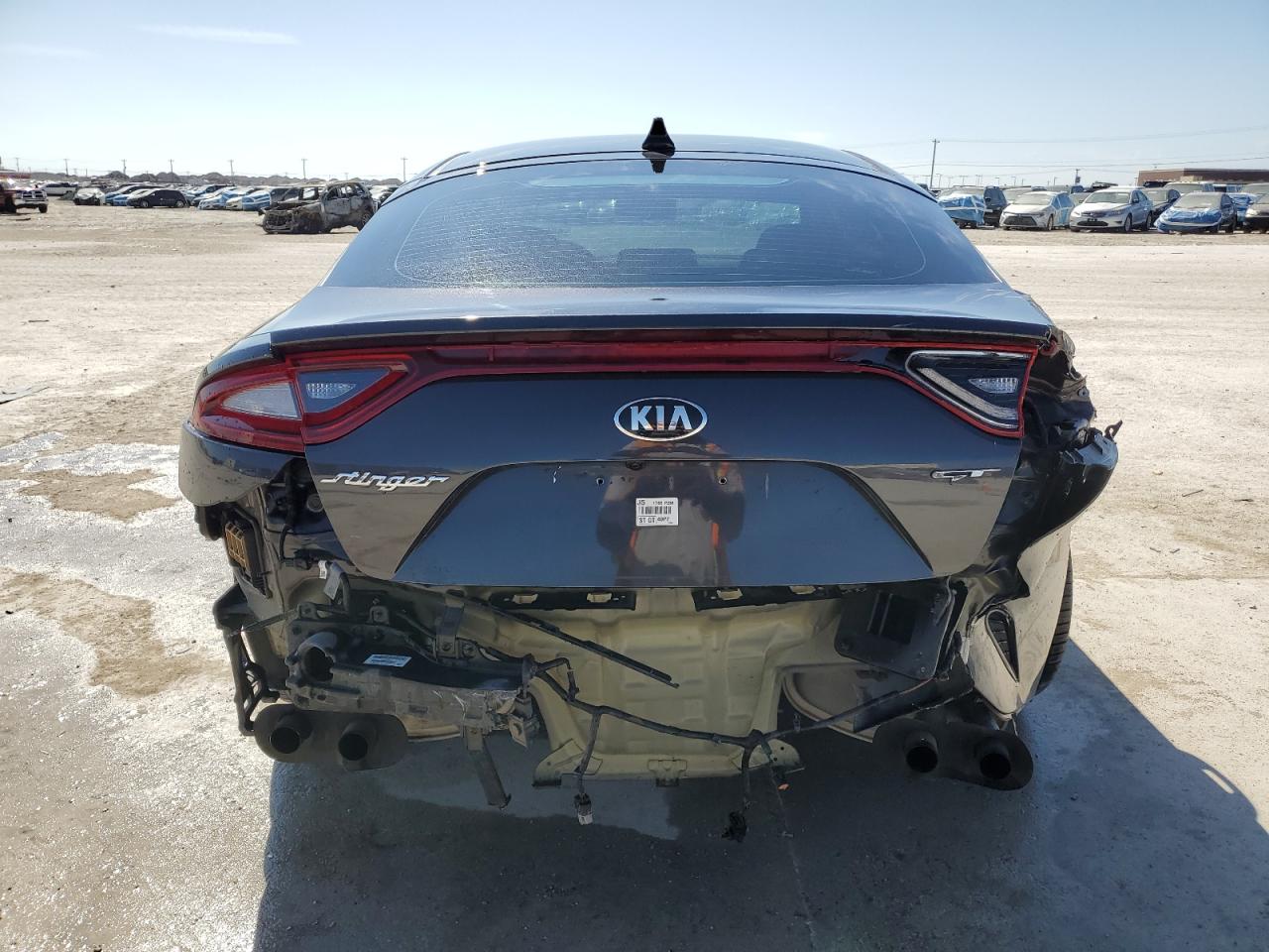2018 KIA Stinger VIN KNAE35LCXJ6040453 Copart auction photo, rear end / top/roof damage thumbnail 6