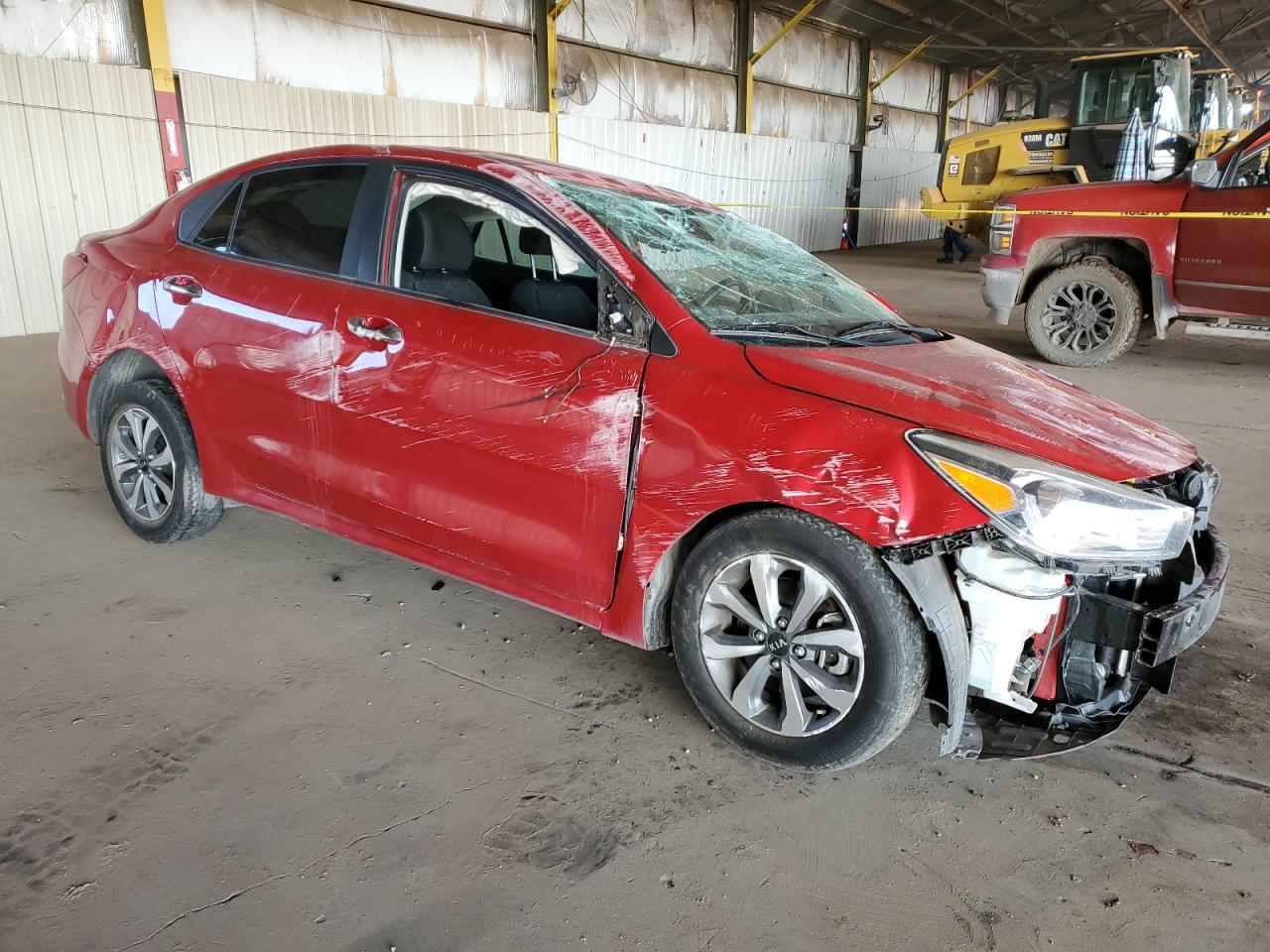 2021 KIA Rio VIN 3KPA24AD2ME381600 Copart auction photo, rollover damage thumbnail 4