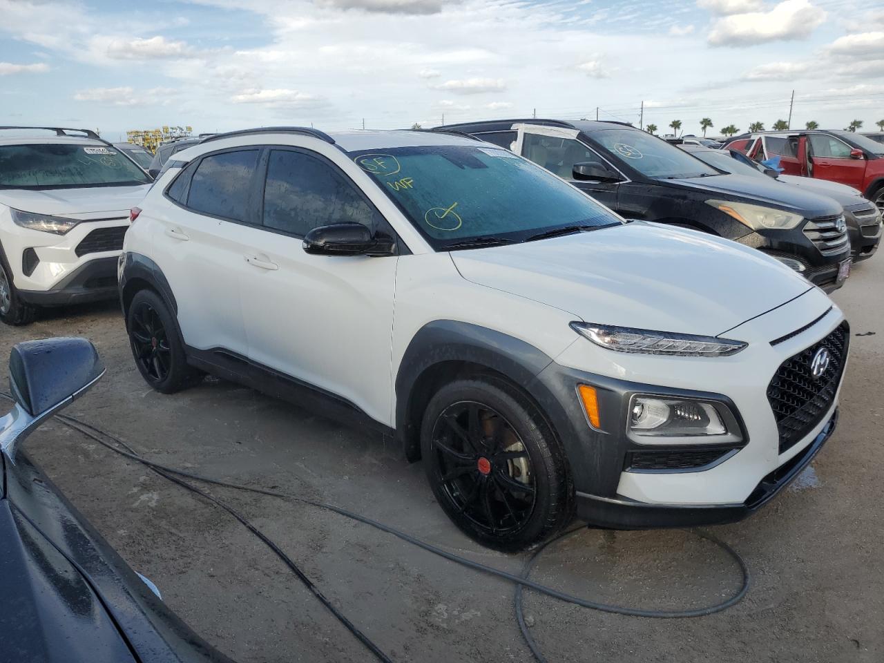 2021 Hyundai Kona VIN KM8K63A52MU676897 Copart auction photo, water/flood damage thumbnail 4