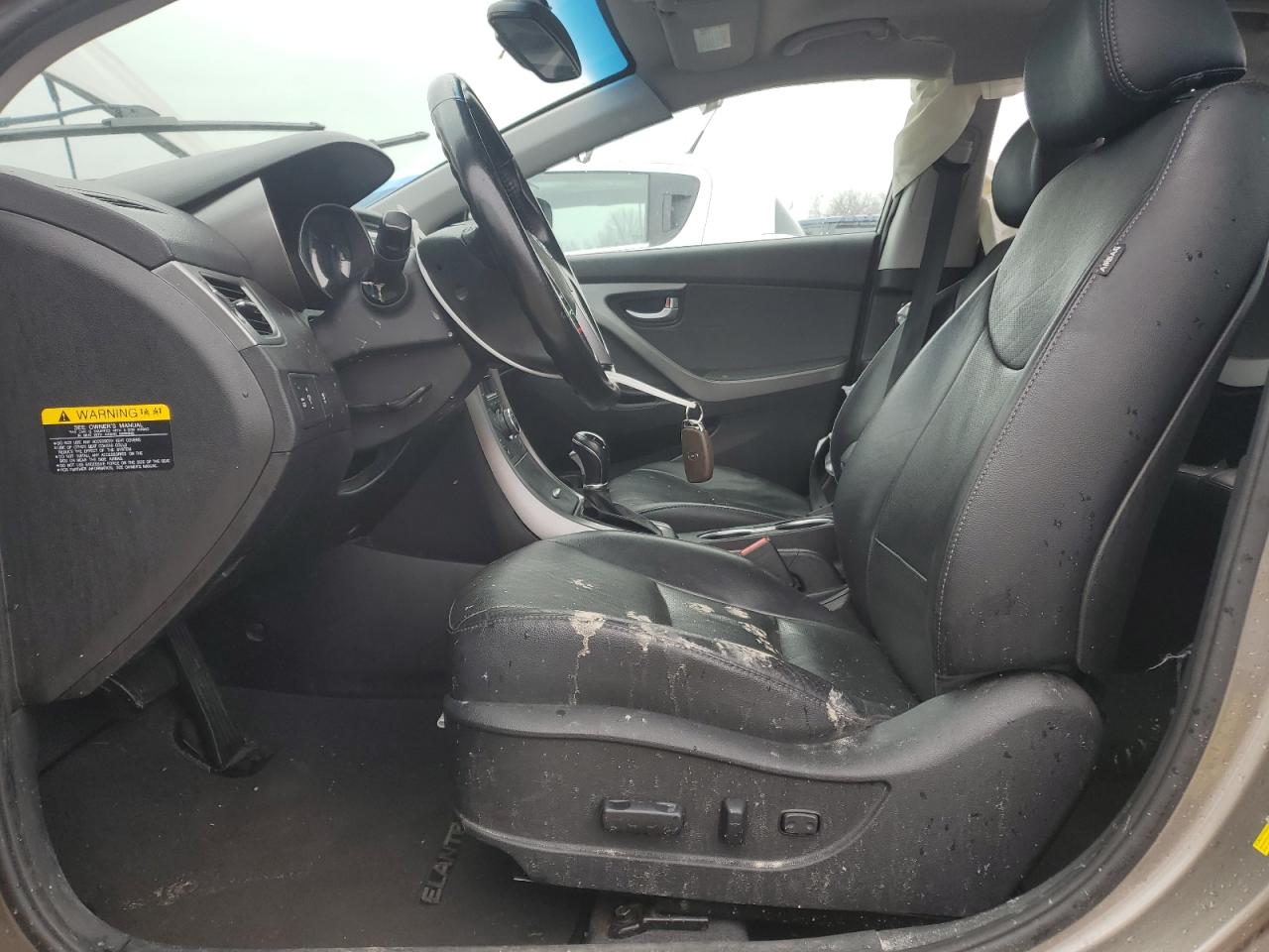 2015 Hyundai Elantra VIN 5NPDH4AE4FH594857 Copart auction photo, side / rear end damage thumbnail 7