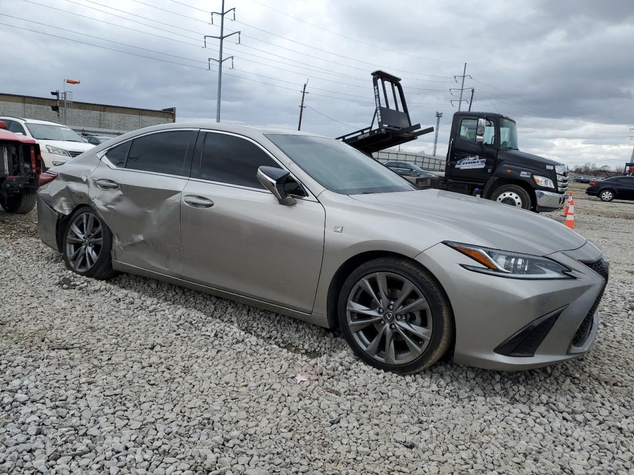 2019 Lexus ES VIN 58ABZ1B1XKU026261 Copart auction photo, side damage thumbnail 4