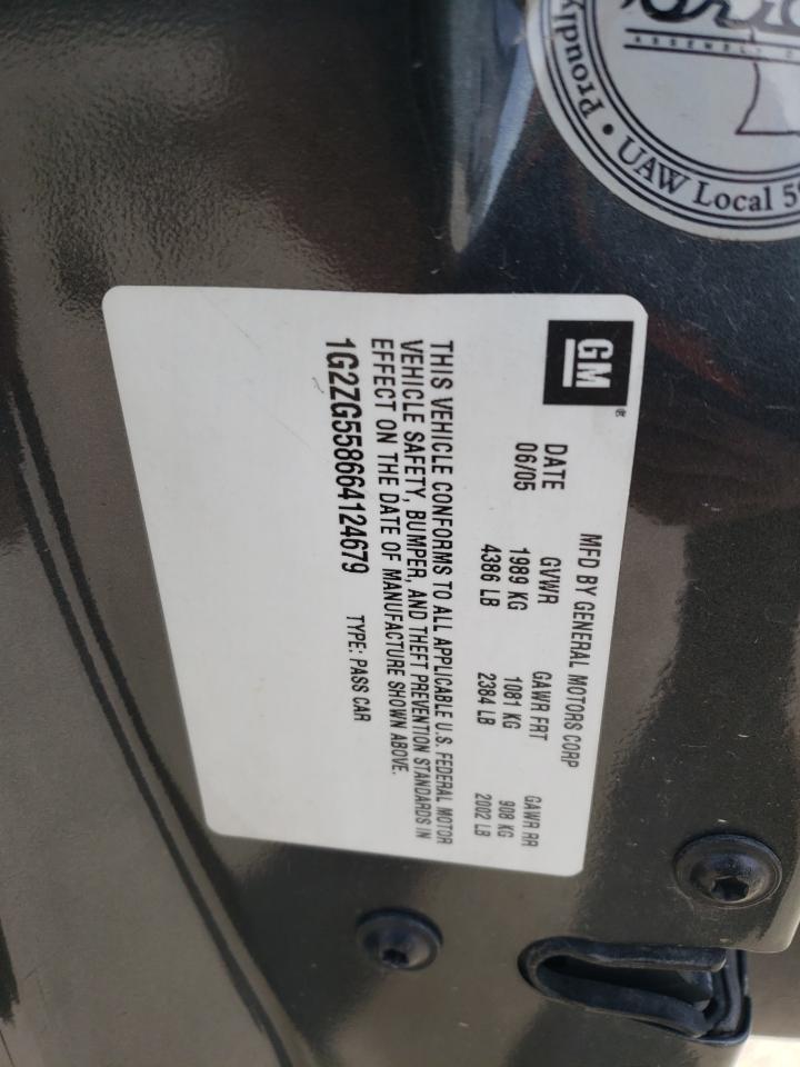 2006 Pontiac G6 VIN 1G2ZG558664124679 Copart auction photo, rear end / side damage thumbnail 14