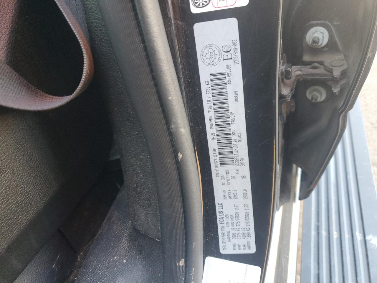 2020 RAM 1500 VIN 1C6SRFLT1LN150107 Copart auction photo, front end / side damage thumbnail 14