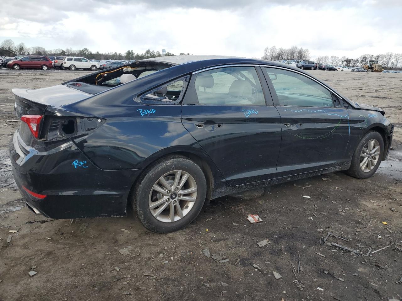2017 Hyundai Sonata VIN 5NPE24AF5HH555373 Copart auction photo, all over damage thumbnail 3