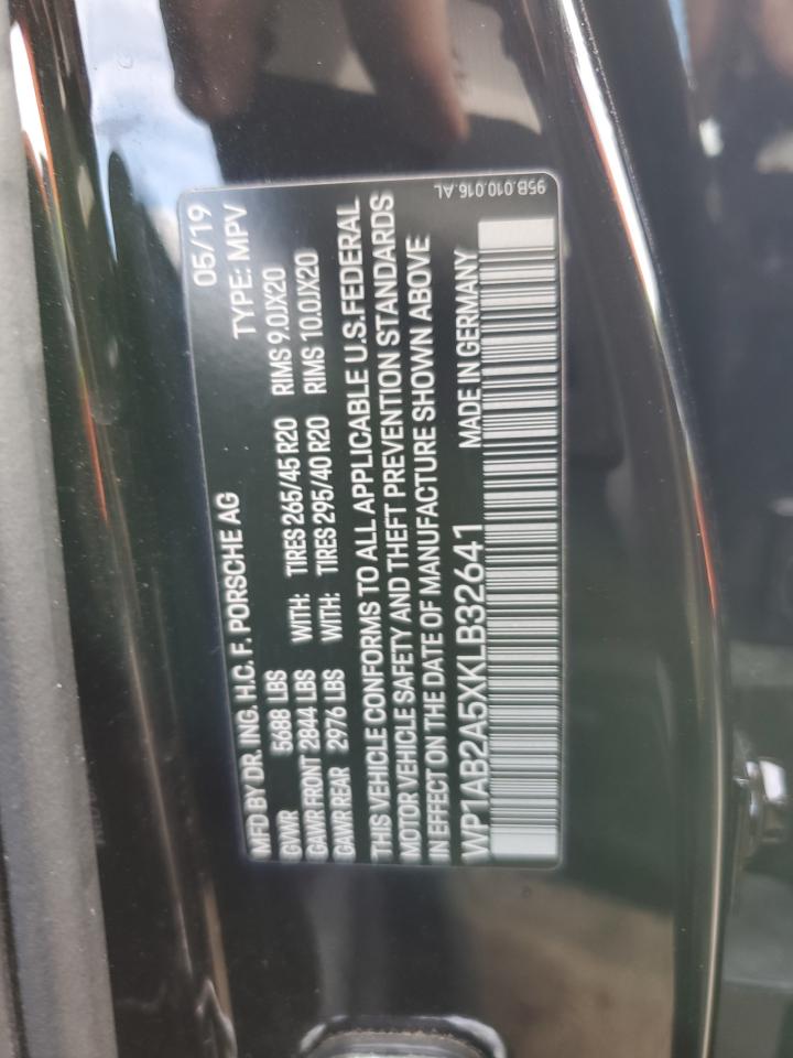 2019 Porsche Macan VIN WP1AB2A5XKLB32641 Copart auction photo, front end damage thumbnail 13