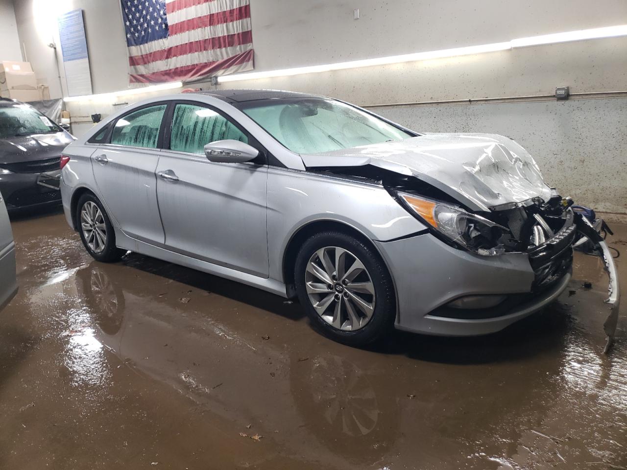2014 Hyundai Sonata VIN 5NPEC4AC8EH896457 Copart auction photo, front end damage thumbnail 4
