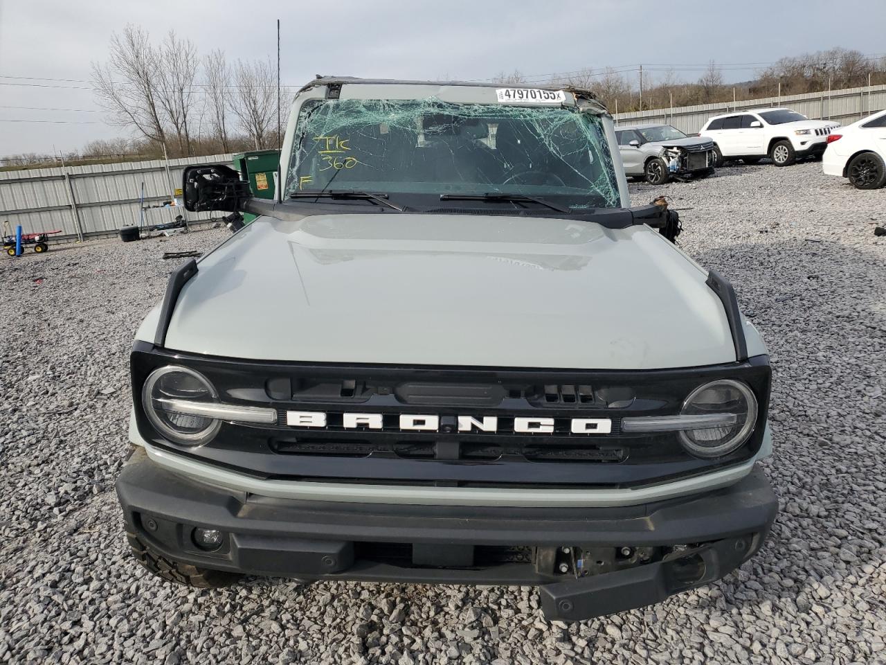 2021 Ford Bronco VIN 1FMEE5BP2MLA72638 Copart auction photo, side / top/roof damage thumbnail 5