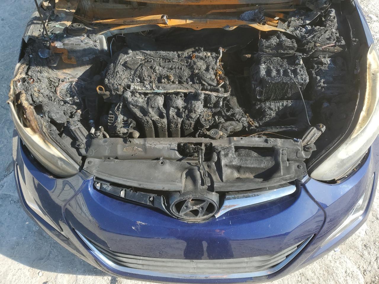 2014 Hyundai Elantra VIN 5NPDH4AE0EH520446 Copart auction photo, burn damage thumbnail 12