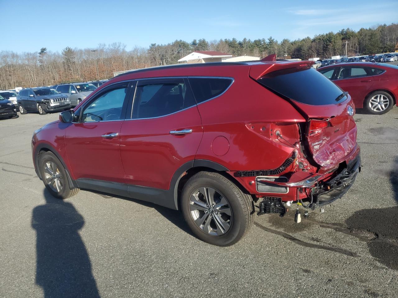 2014 Hyundai Santa Fe VIN 5XYZUDLBXEG226211 Copart auction photo, rear end / side damage thumbnail 2