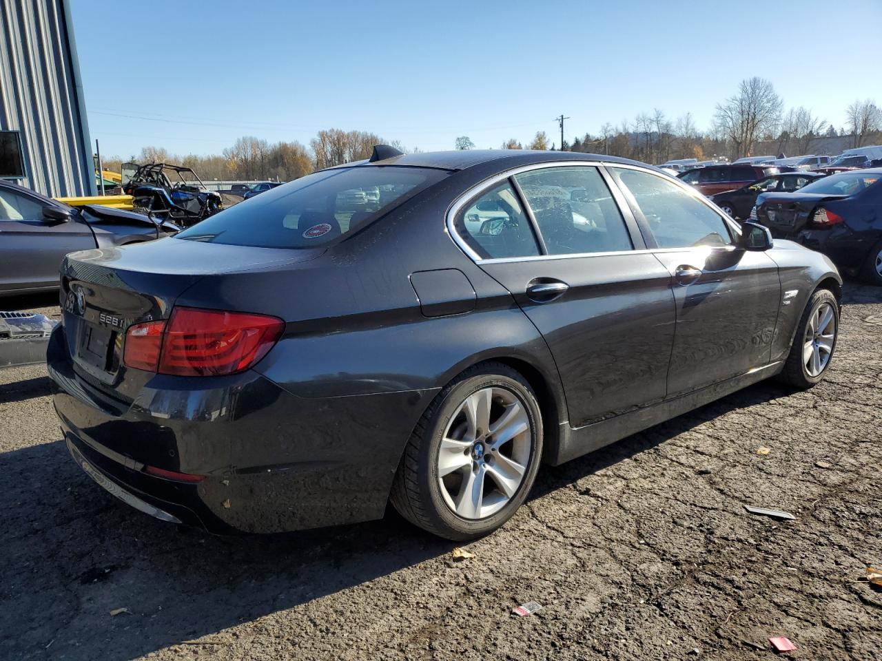 2012 BMW 5er VIN WBAXH5C58CDW09567 Copart auction photo, front end damage thumbnail 3