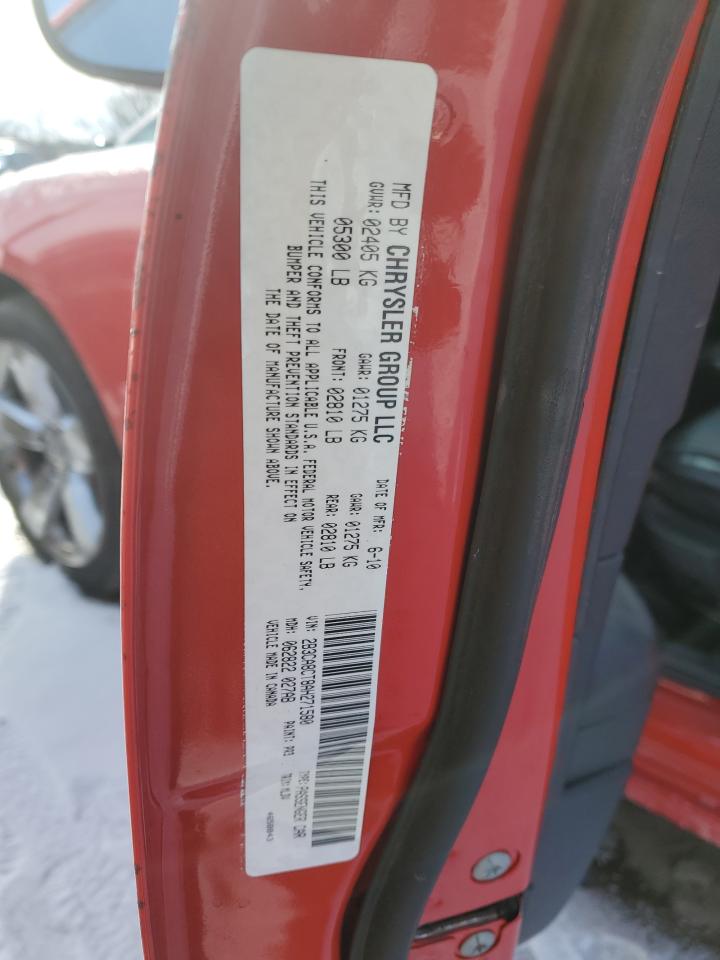 2010 Dodge Charger VIN 2B3CA8CT8AH271580 Copart auction photo, front end damage thumbnail 12