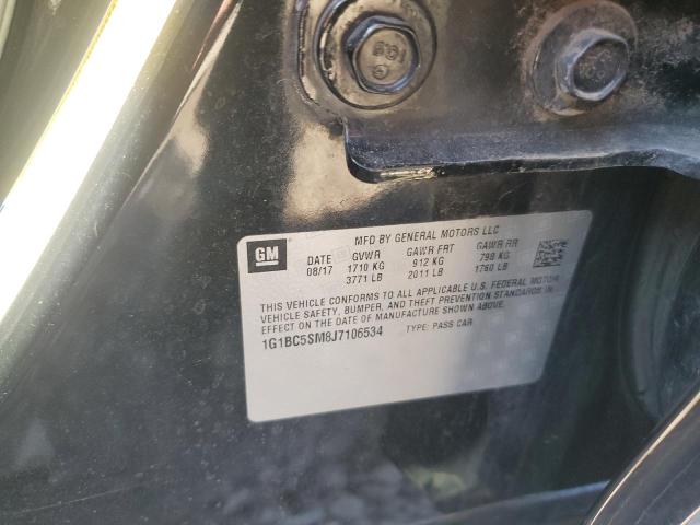 2018 Chevrolet Cruze VIN 1G1BC5SM8J7106534 Copart auction photo, front end damage thumbnail 12
