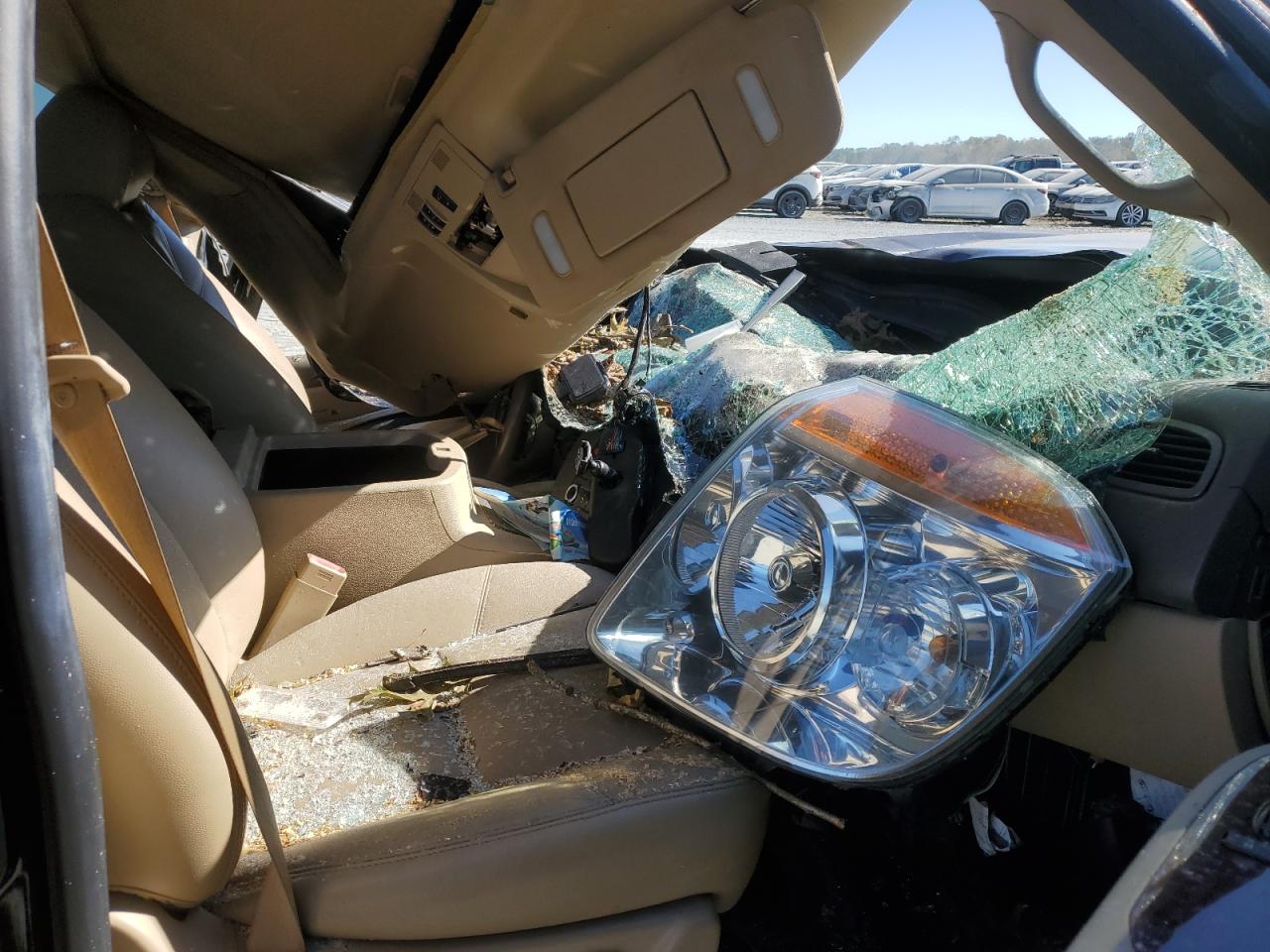 2009 GMC Yukon VIN 1GKFK33049R286014 Copart auction photo, top/roof damage thumbnail 7