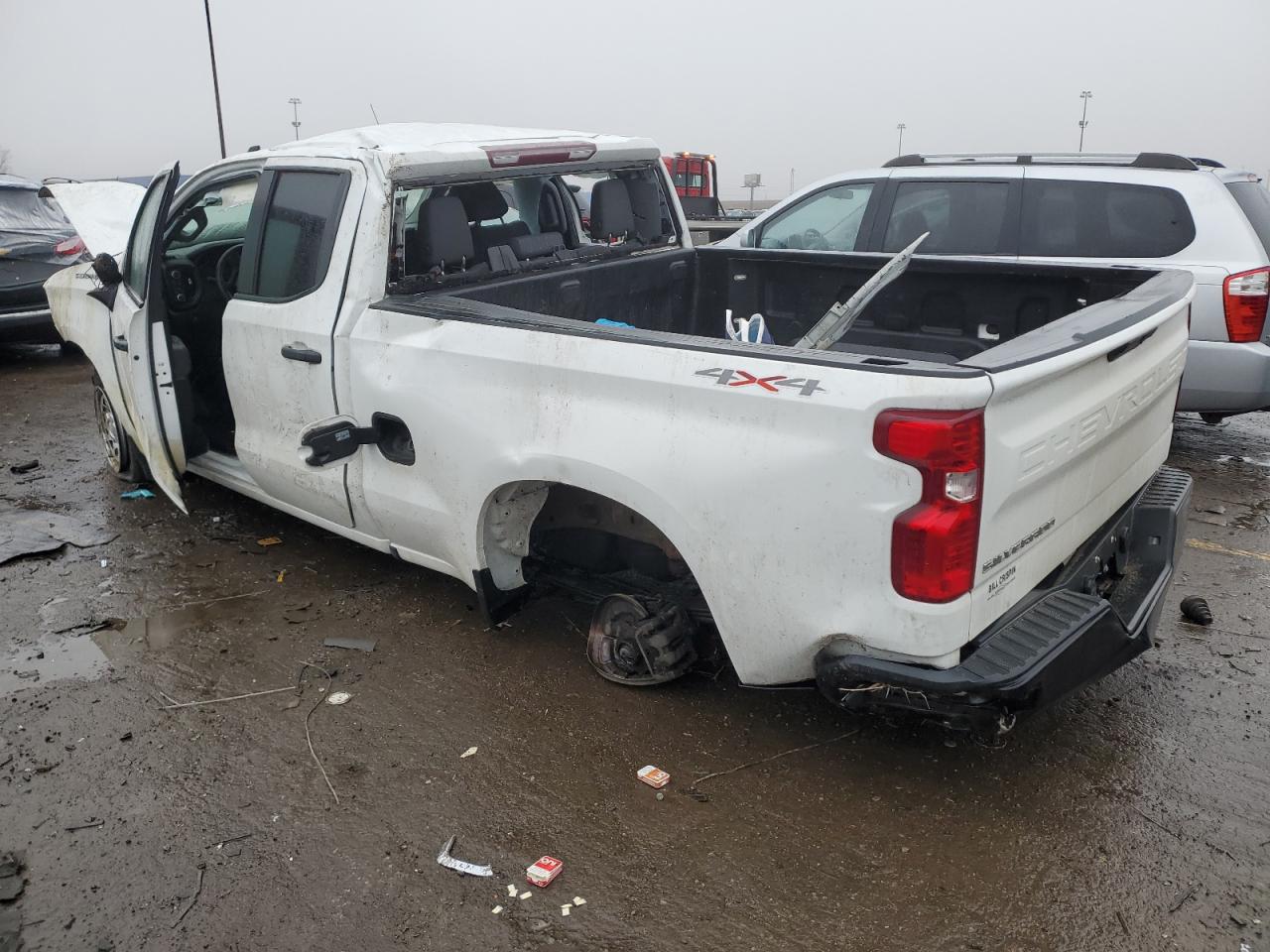 2020 Chevrolet Silverado VIN 1GCRYAEH6LZ117120 Copart auction photo, front end / all over damage thumbnail 2