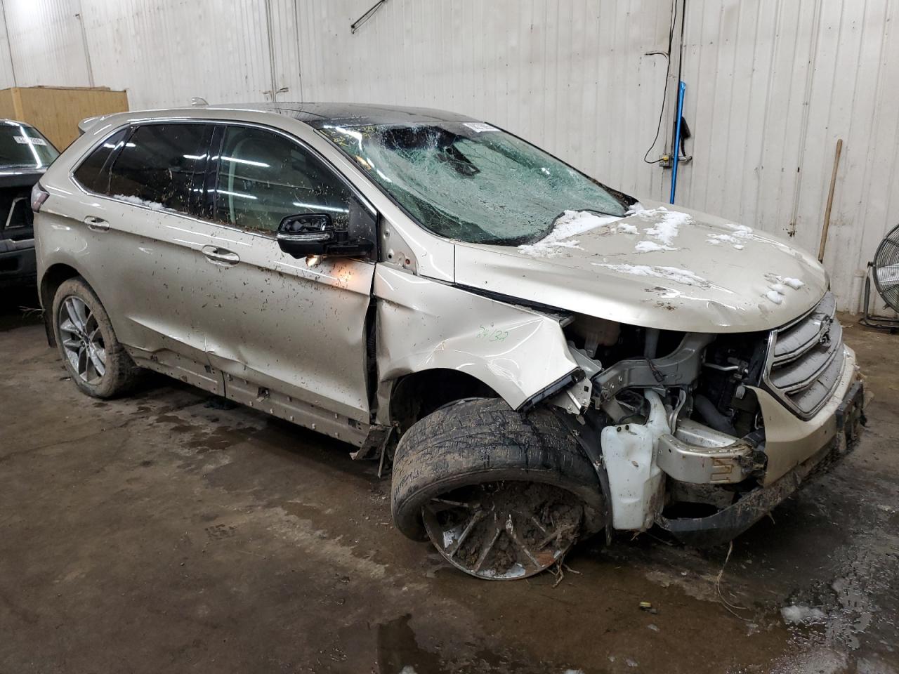 2018 Ford Edge VIN 2FMPK4K95JBB13336 Copart auction photo, front end / side damage thumbnail 4