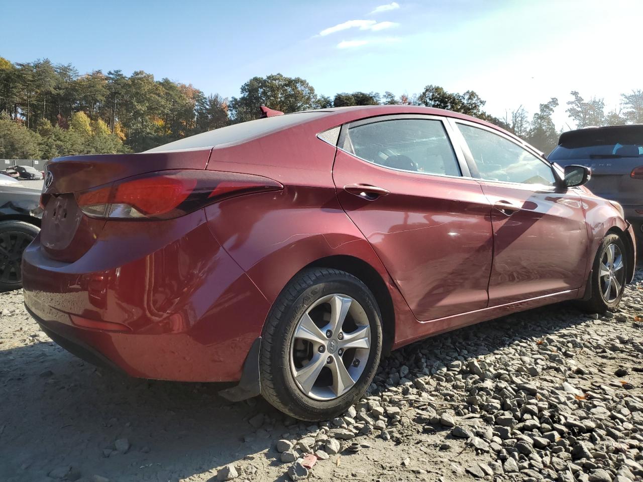2016 Hyundai Elantra VIN 5NPDH4AEXGH733729 Copart auction photo, front end / undercarriage damage thumbnail 3