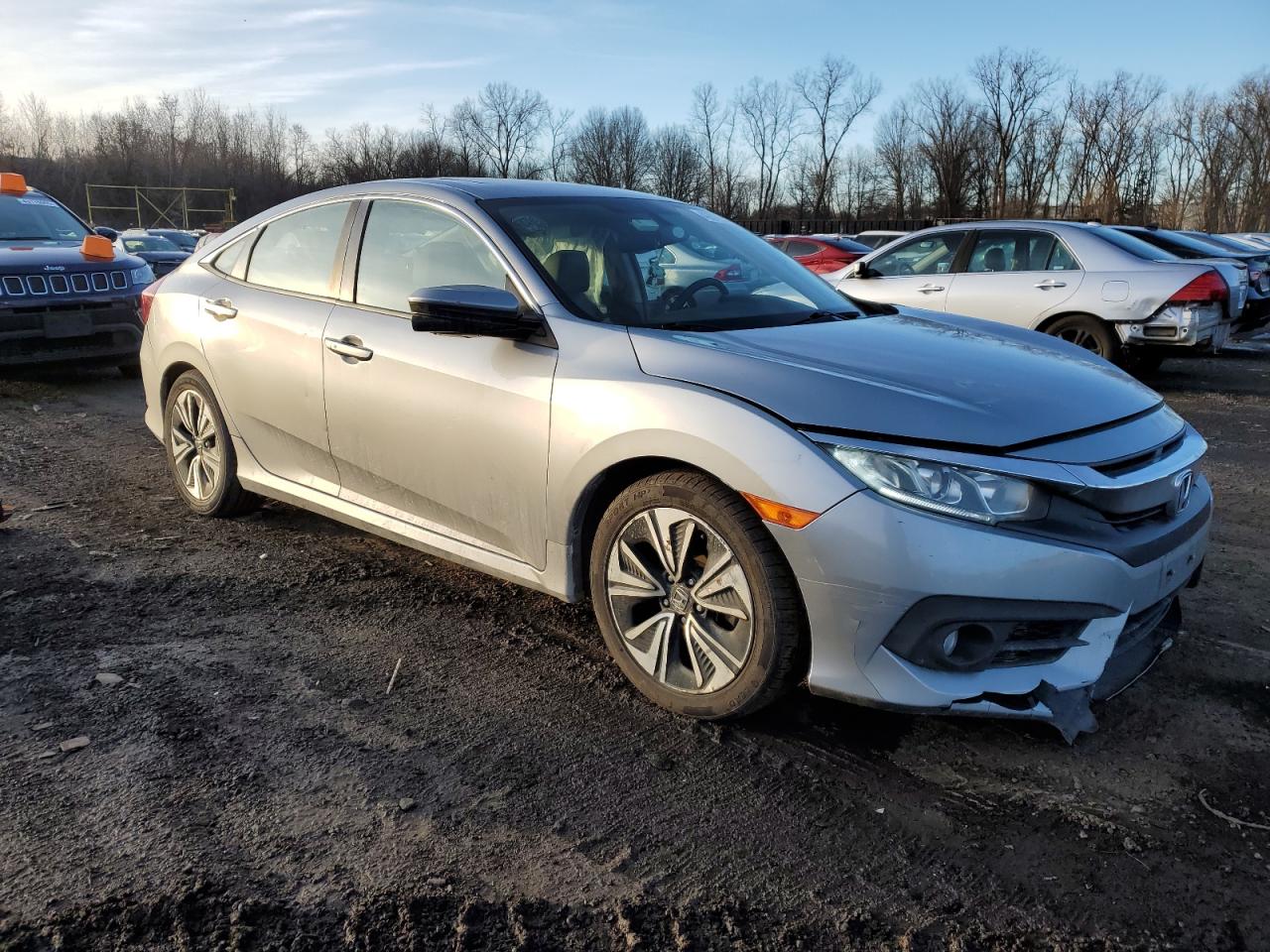 2016 Honda Civic VIN 19XFC1F71GE202990 Copart auction photo, side / undercarriage damage thumbnail 4
