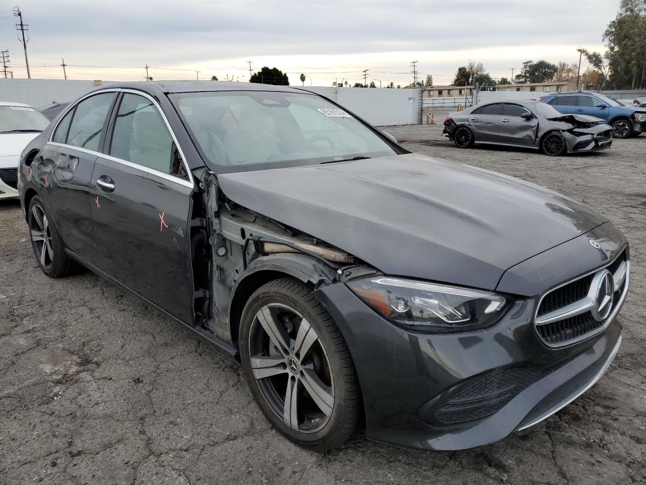 2023 Mercedes-Benz C-klasse VIN W1KAF4HB6PR090444 Copart auction photo, all over damage thumbnail 4