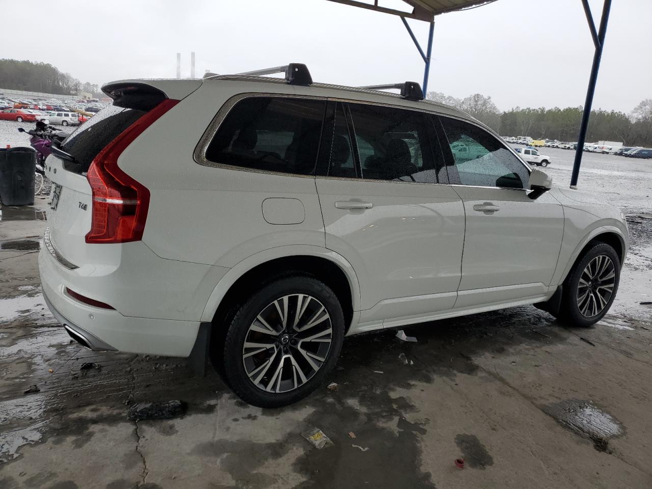 2021 Volvo XC90 VIN YV4A22PK8M1735968 Copart auction photo, side / front end damage thumbnail 3