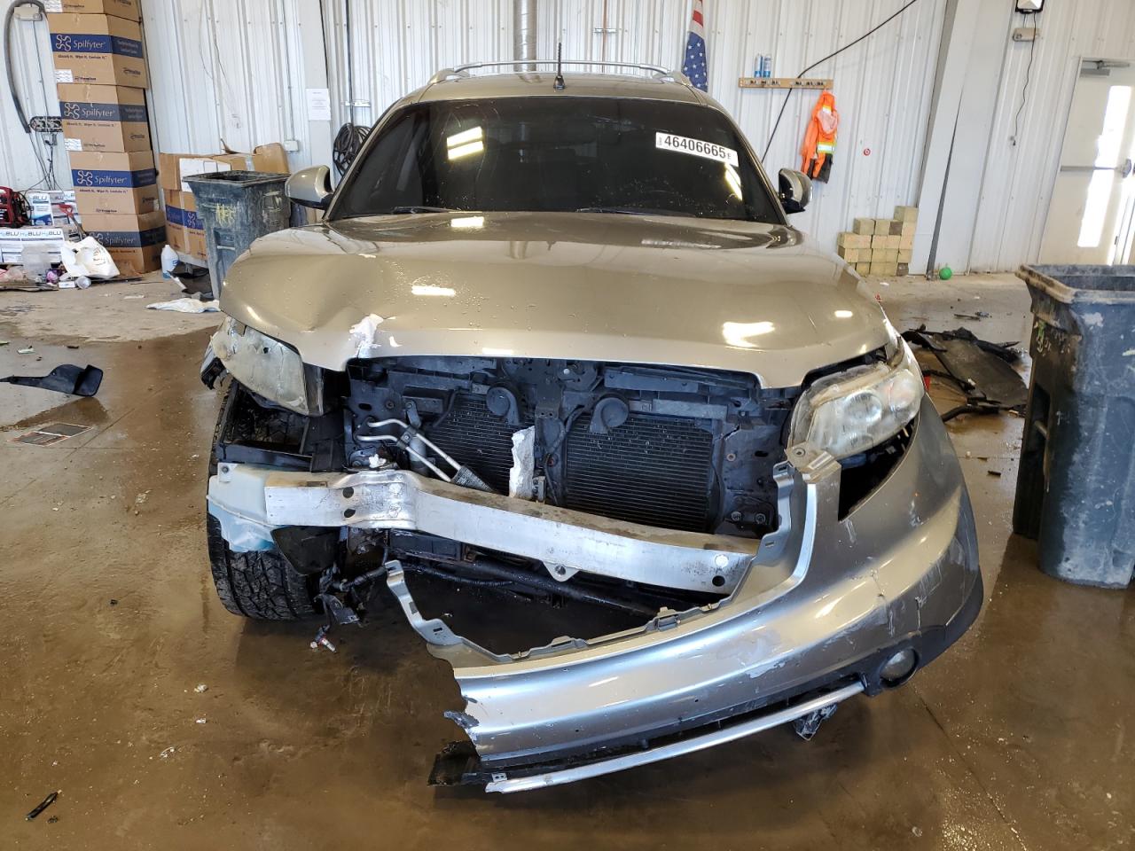2008 Infiniti FX VIN JNRAS08W38X206438 Copart auction photo, front end damage thumbnail 5