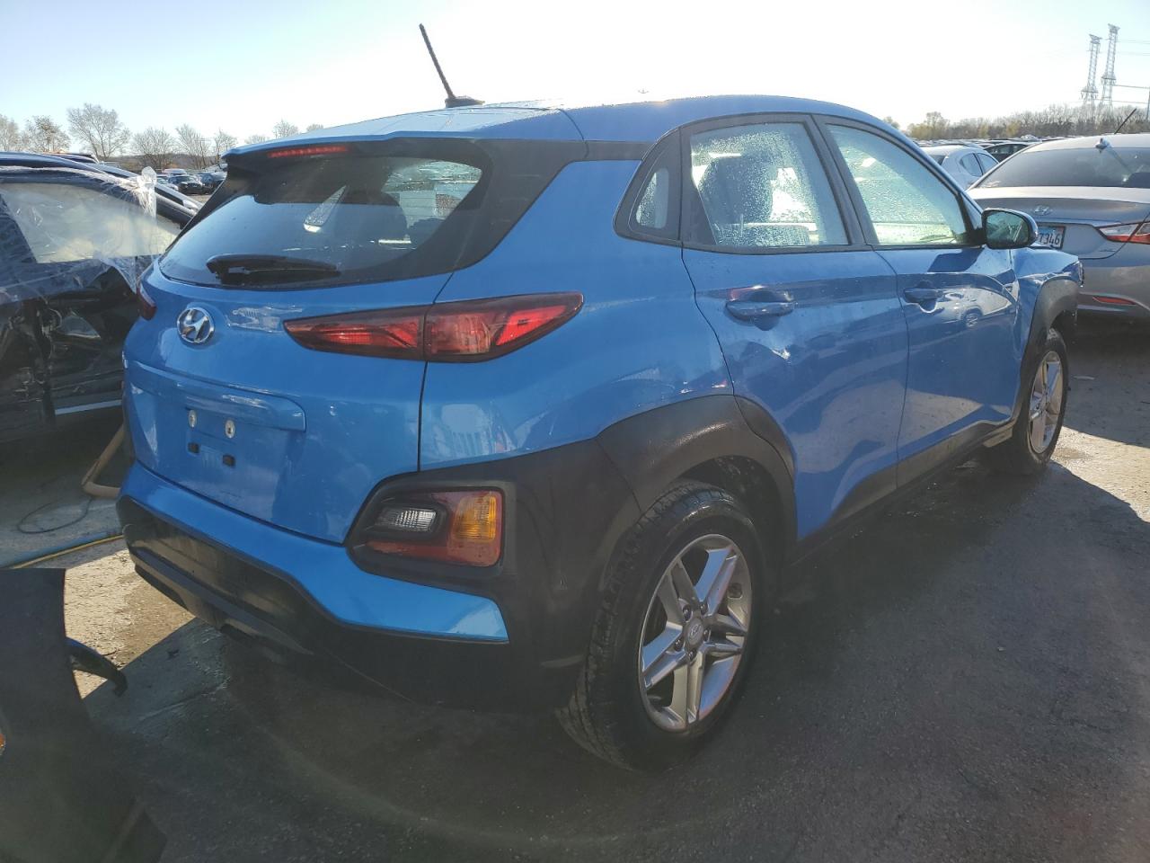 2019 Hyundai Kona VIN KM8K12AA9KU224156 Copart auction photo, front end damage thumbnail 3