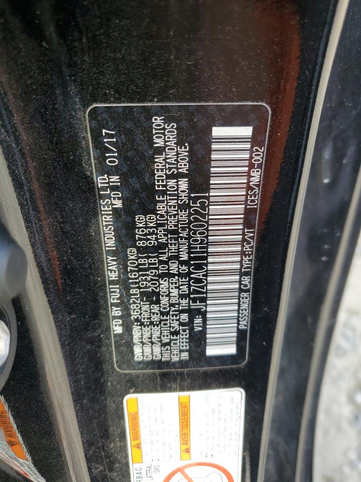 2017 Subaru BRZ VIN JF1ZCAC11H9602251 Copart auction photo, all over damage thumbnail 14