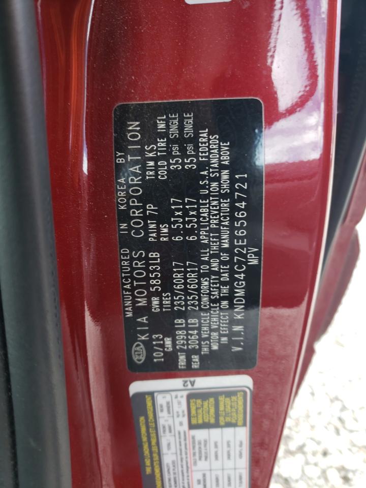 2014 KIA Sedona VIN KNDMG4C72E6564721 Copart auction photo, front end damage thumbnail 15