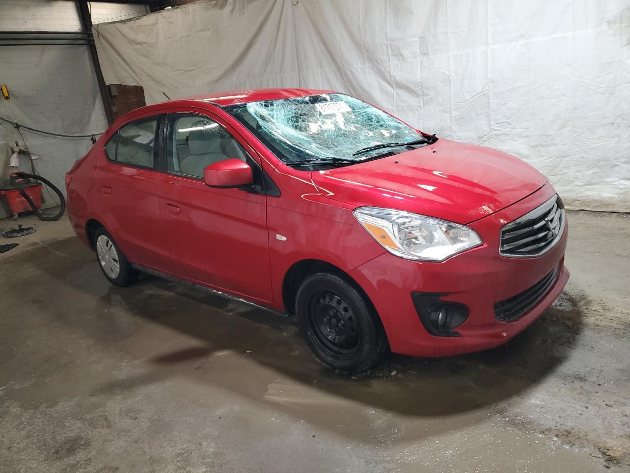 2019 Mitsubishi Mirage VIN ML32F3FJ6KHF12557 Copart auction photo, front end / side damage thumbnail 4