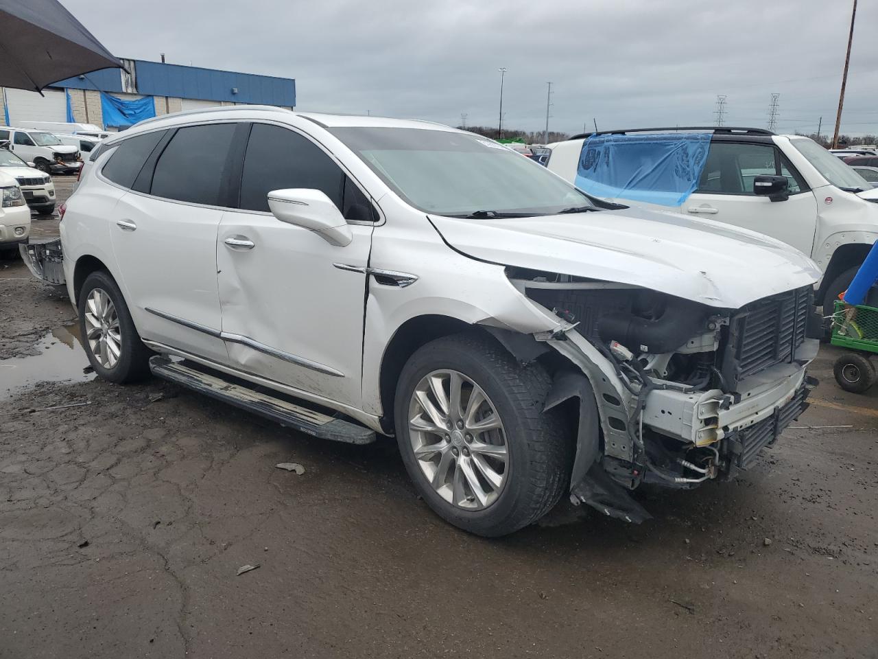 2018 Buick Enclave VIN 5GAEVBKW3JJ122854 Copart auction photo, front end / side damage thumbnail 4