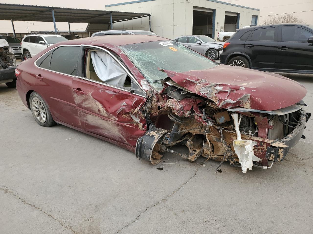 2015 Toyota Camry VIN 4T1BF1FK6FU903448 Copart auction photo, front end / side damage thumbnail 4