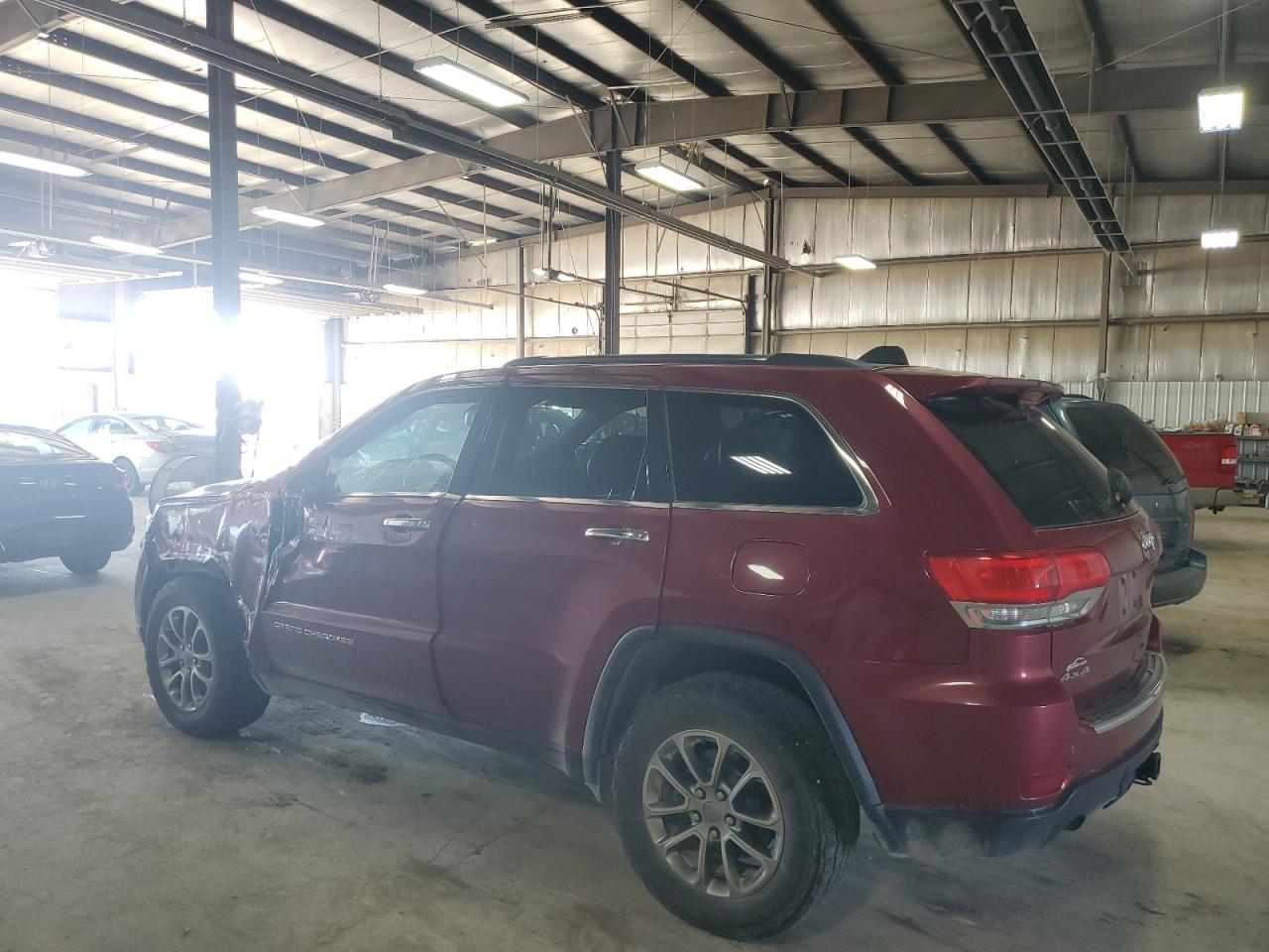 2014 Jeep Grand Cherokee VIN 1C4RJFBG9EC470311 Copart auction photo, front end / side damage thumbnail 2