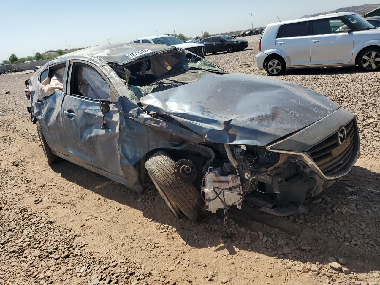 2015 Mazda 3 VIN 3MZBM1V70FM226244 Copart auction photo, rollover damage thumbnail 4