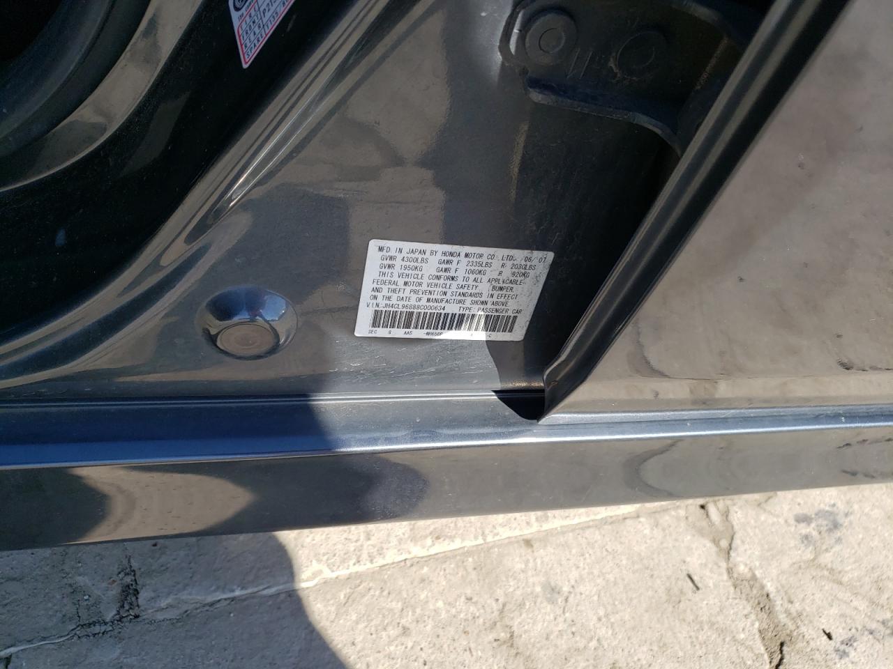 2008 Acura TSX VIN JH4CL96888C000634 Copart auction photo, front end damage thumbnail 14